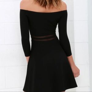 Lulu’s Yes to the Mesh black skater dress